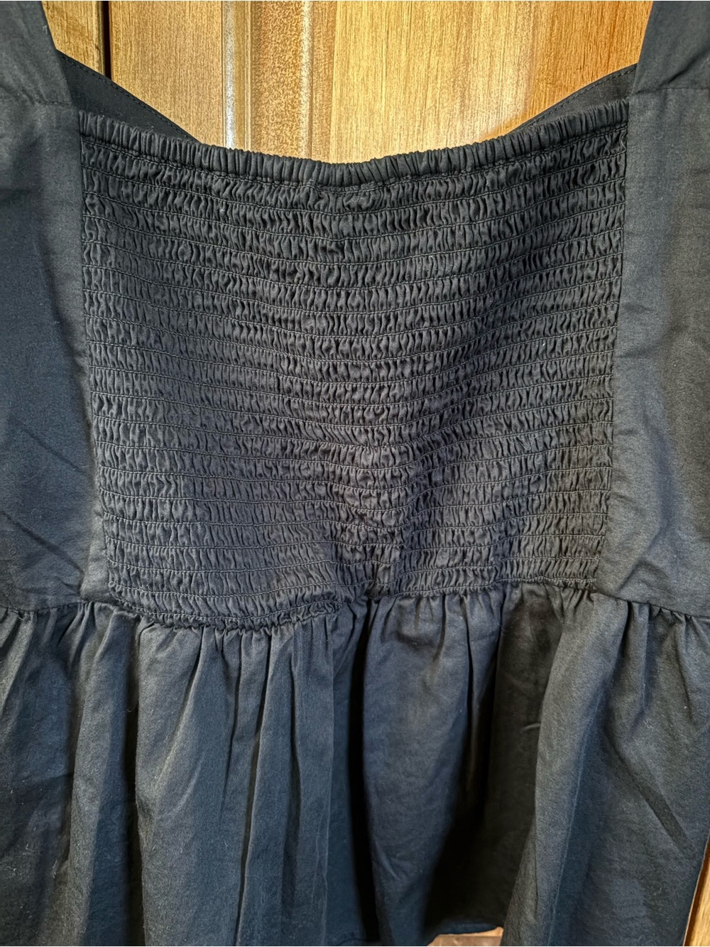 NWT Old Navy Black Puff Sleeve Poplin Peplum Top Size Large - Picture 5 of 13